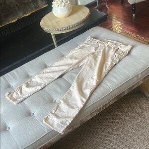 NSF Creme 100% Cotton Khaki Trouser Pant W/ Side Hem Size 28